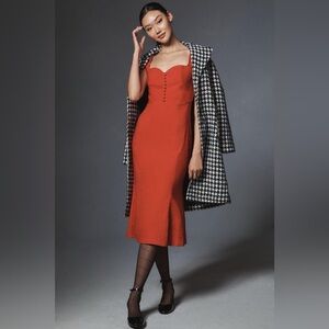 Anthropology Cecily Red Dress